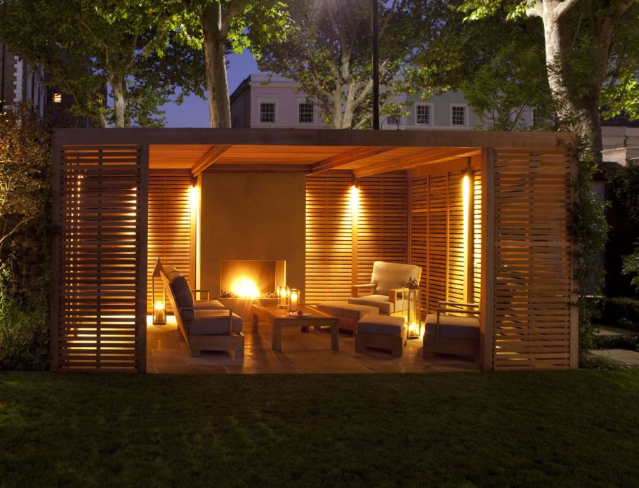 Освещение в беседке на даче