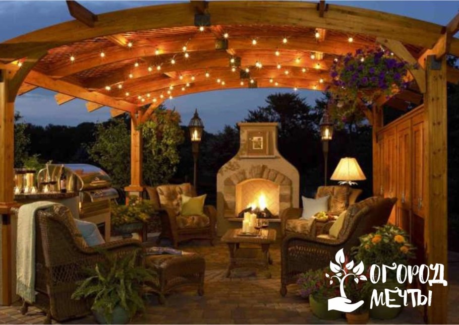 Беседка в стиле лофт