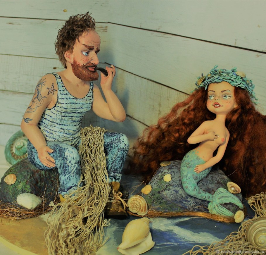 Тряпичная кукла Русалка