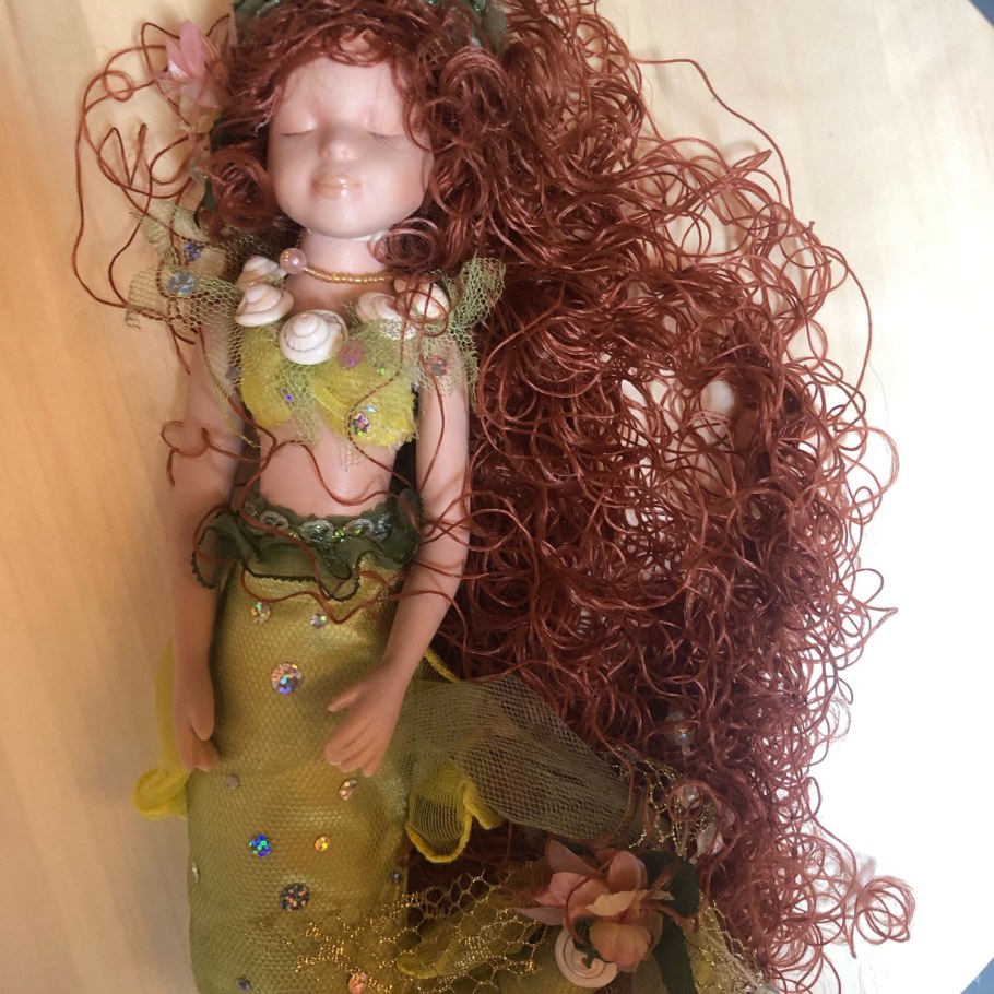 Текстильная Русалка трикотаж авторская кукла