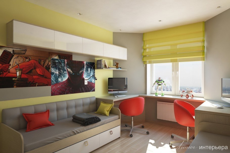 Комната для двоих школьников