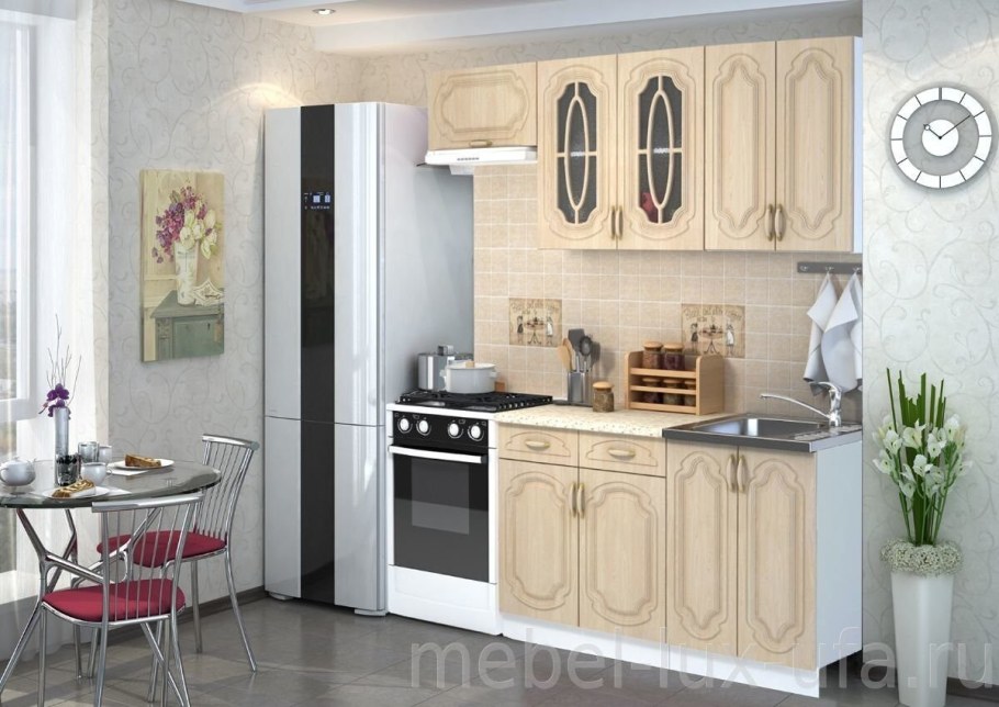 Кухня Прага Сурская мебель белое дерево