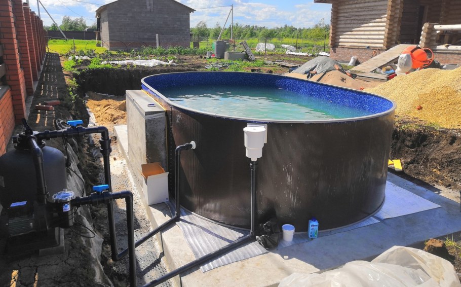 Бассейн Лагуна морозоустойчивый овальный