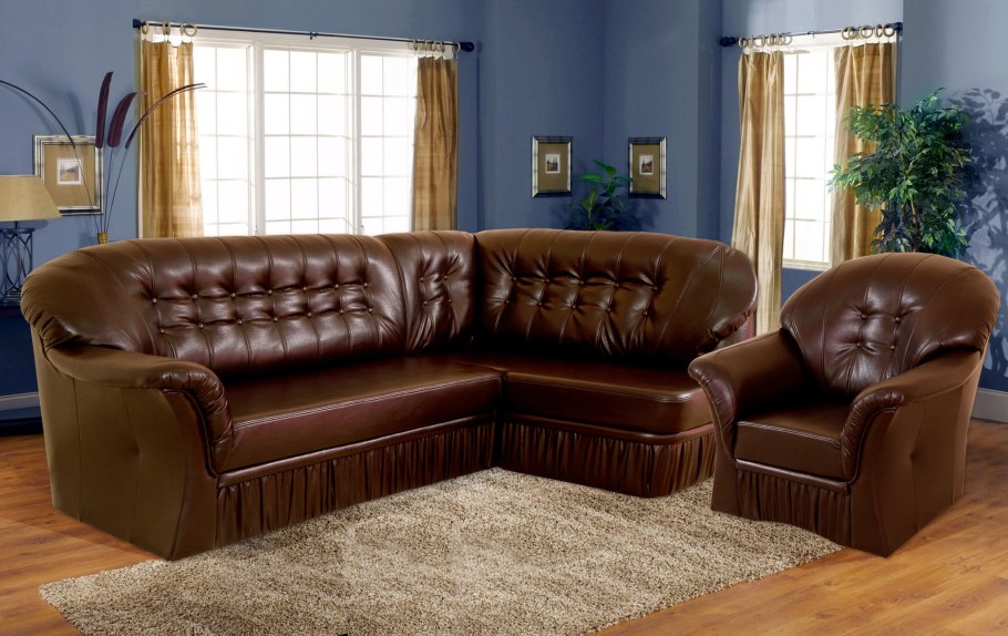 Диван комфорт 3 с оттоманкой Ульяновская фабрика