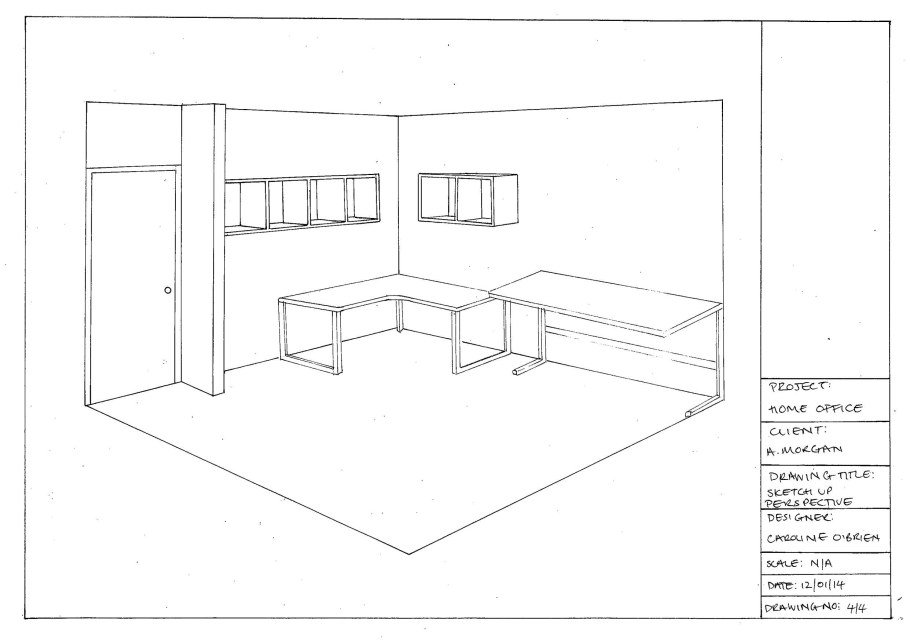 Эскиз кухни п-образная