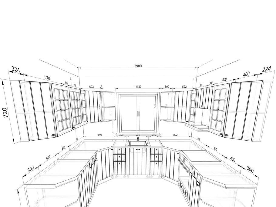 Бланки замеров кухни угловой