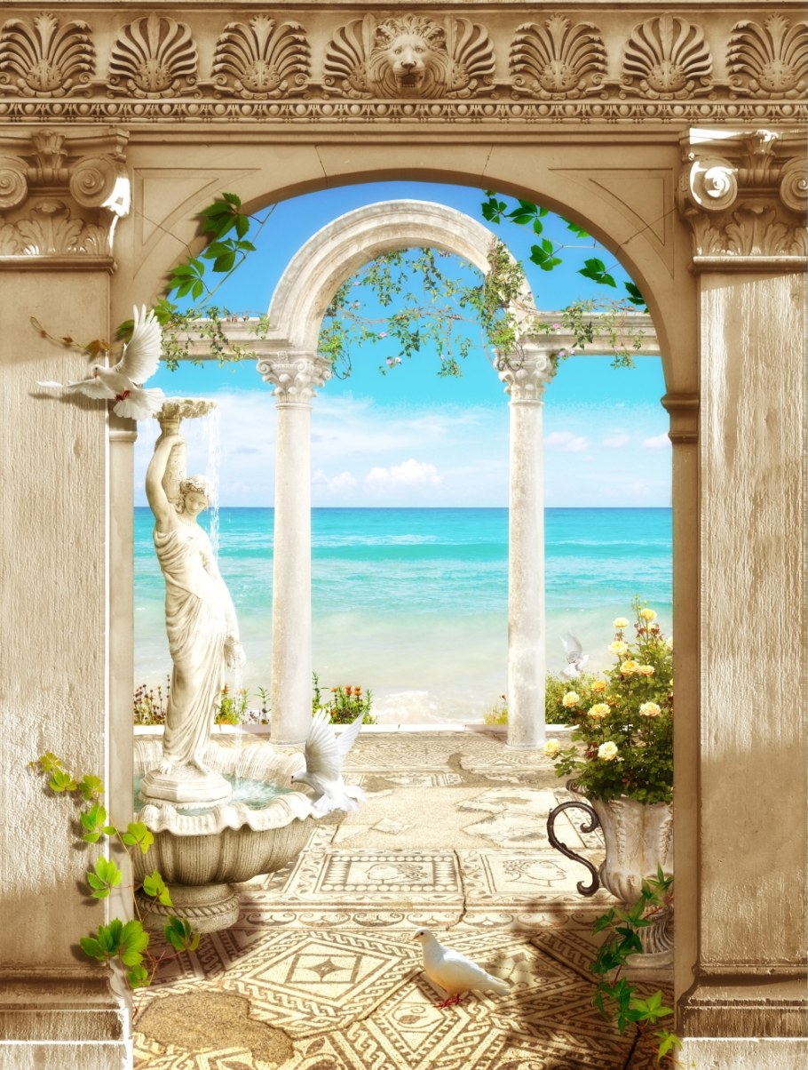 Рим фрески колоннада