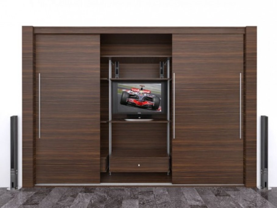 Раздвижной шкаф с телевизором