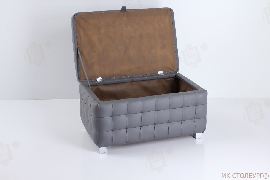 Пуф с ящиком Валенсия темно-серый