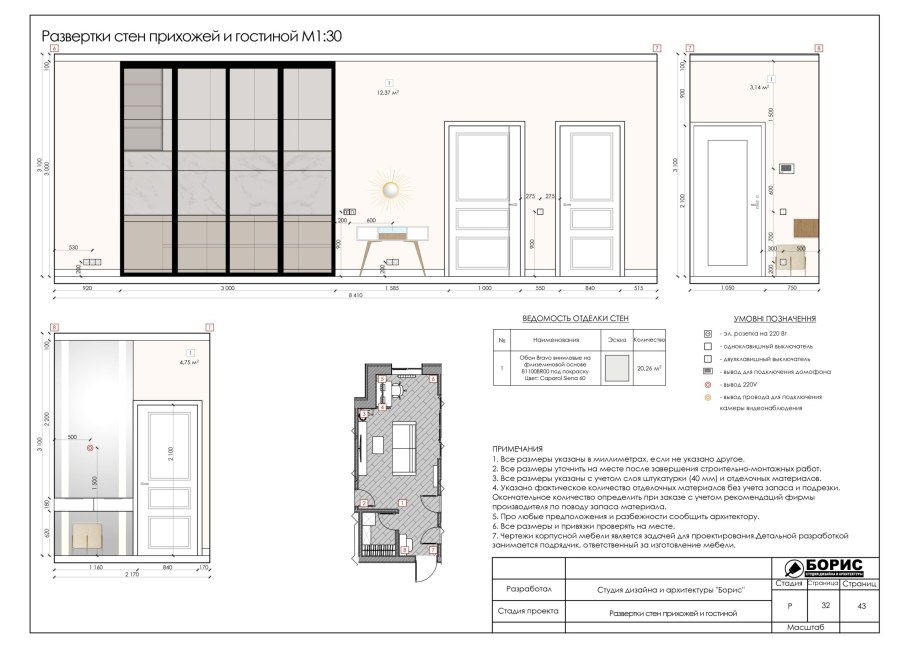 Развертки стен в ревит