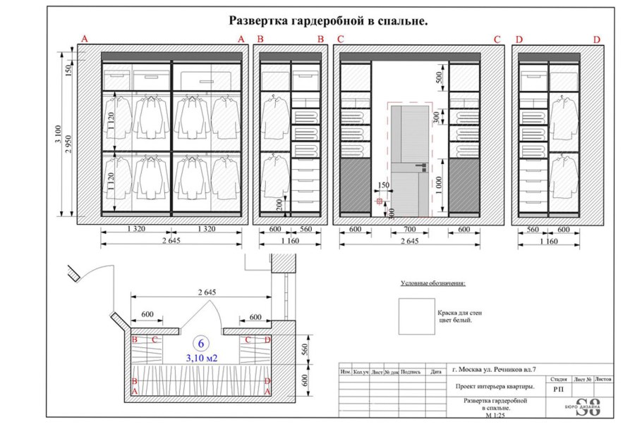 Развертка стен