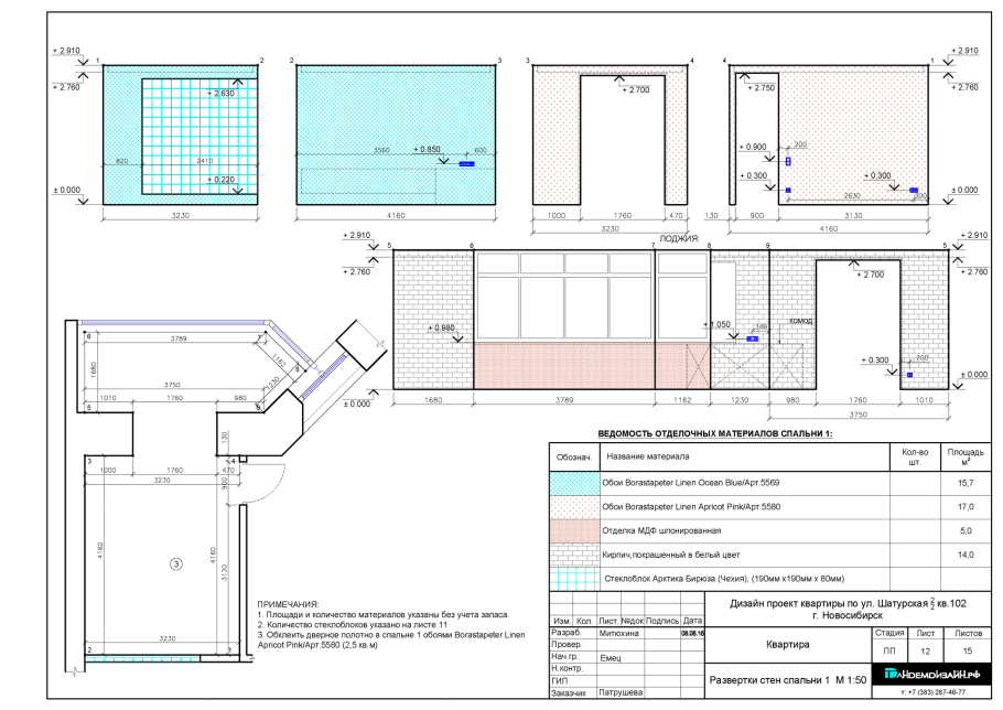Развертки стен по ГОСТУ