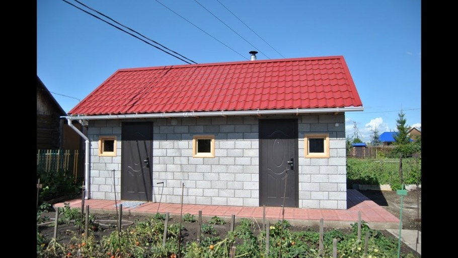 Сарай из пеноблоков 6х4