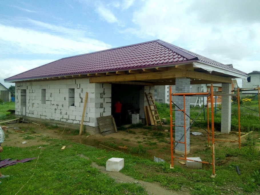 Сарай из пеноблоков 6х4 проект