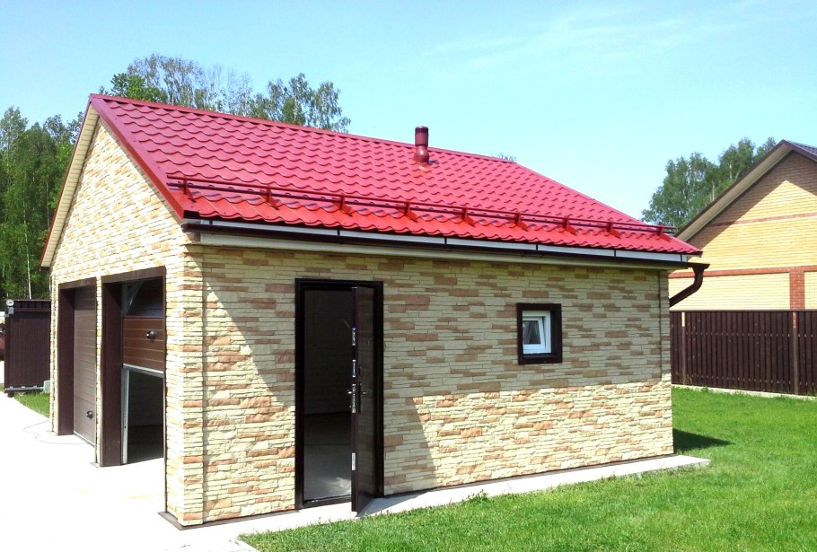 Баня 3х4 из керамзитобетонных блоков