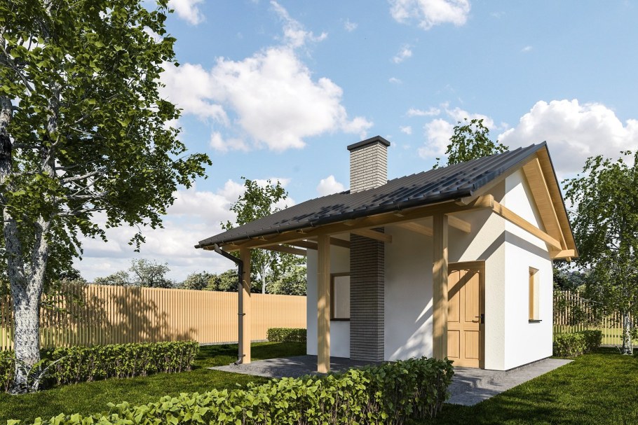 Садовый домик из газобетона