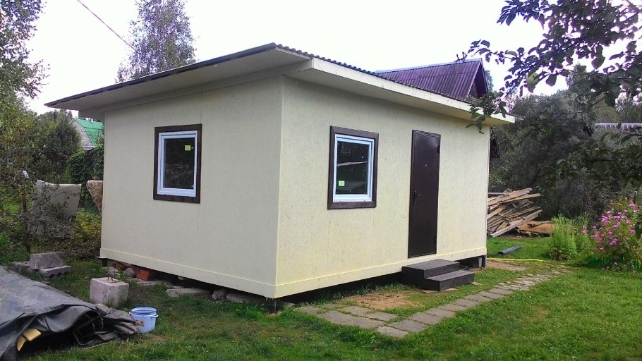 Хозблок с односкатной крышей 6х5 блоки