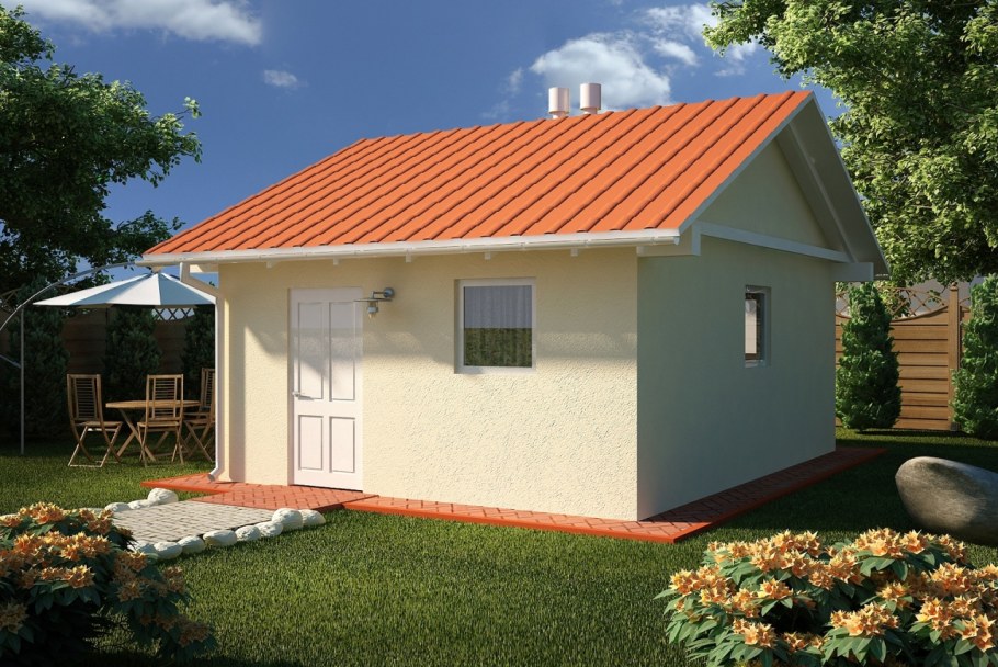 Садовый домик из пеноблоков