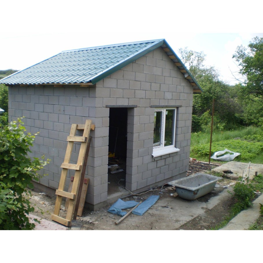 Сарай из пеноблоков 4x3