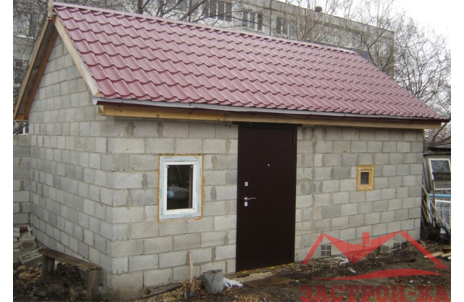 Баня газобетон 3х4