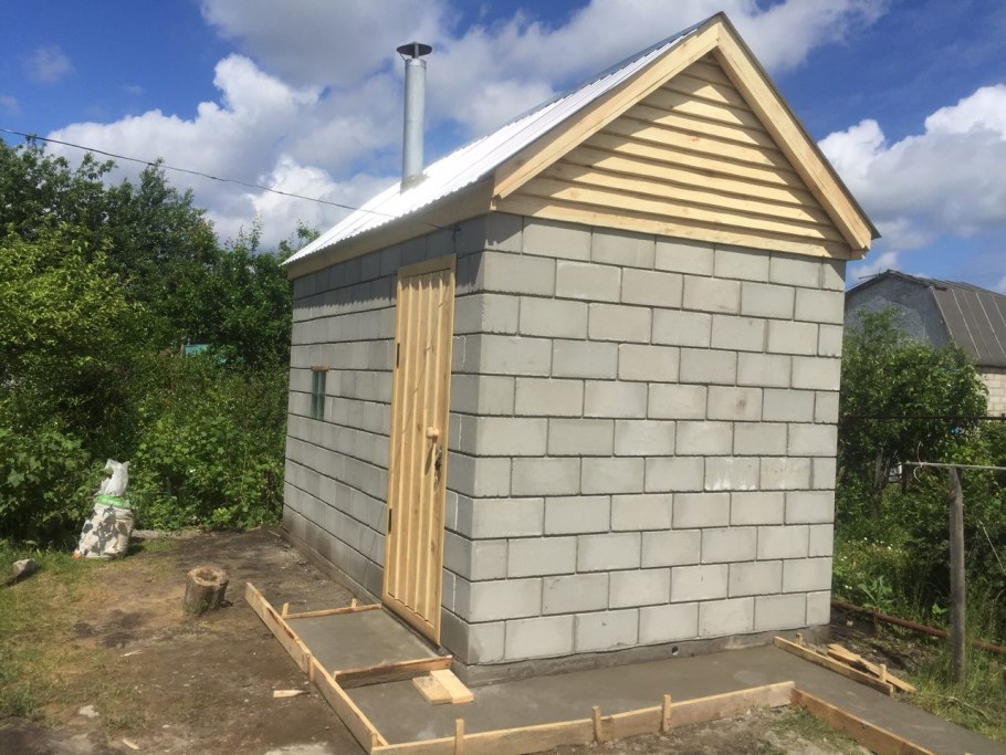 Баня из газобетона 3х5