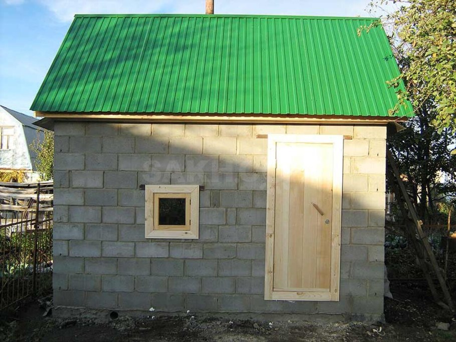 Баня 3х4 из керамзитобетонных блоков
