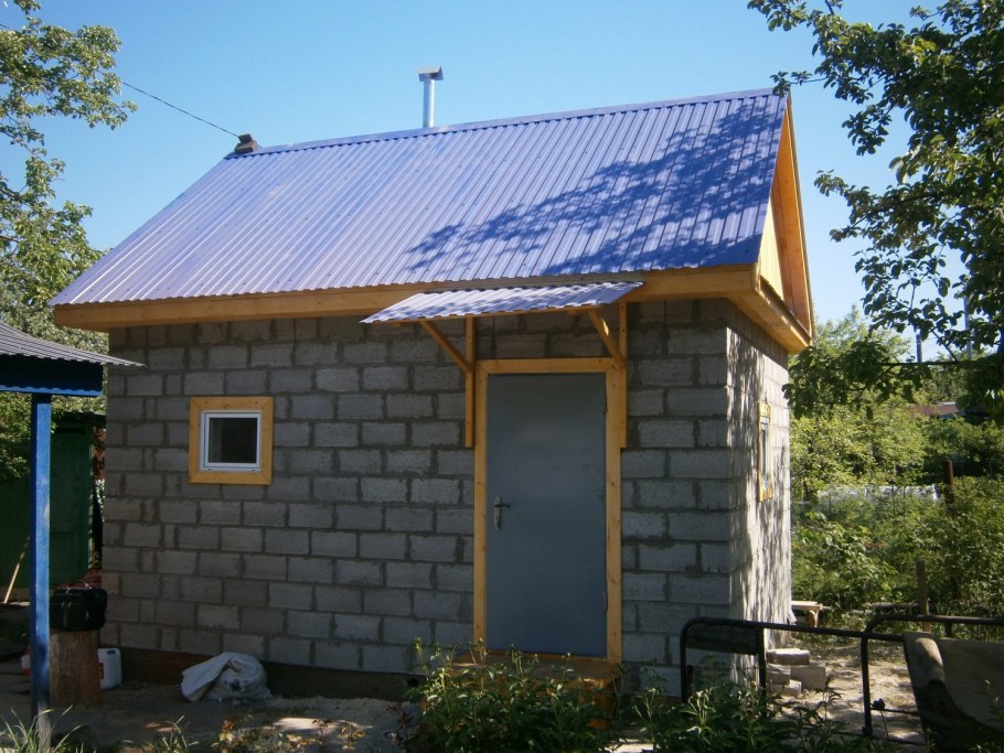 Гараж 7 на 6 из пеноблоков