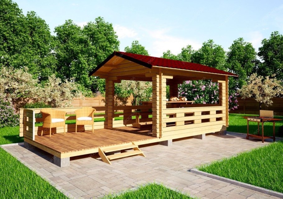Проект деревянной беседки 4на4