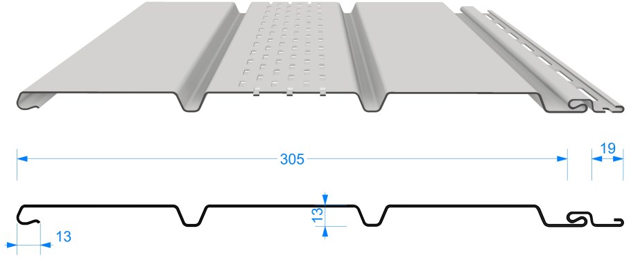 Софит перфорированный Docke Standart 3000х350