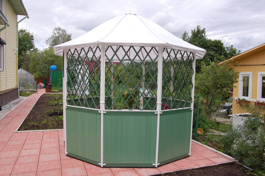 Беседка из стеклопакета