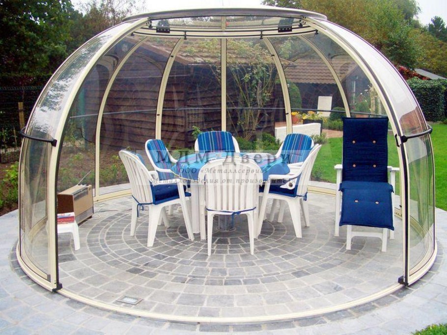 Шестигранная беседка из поликарбоната