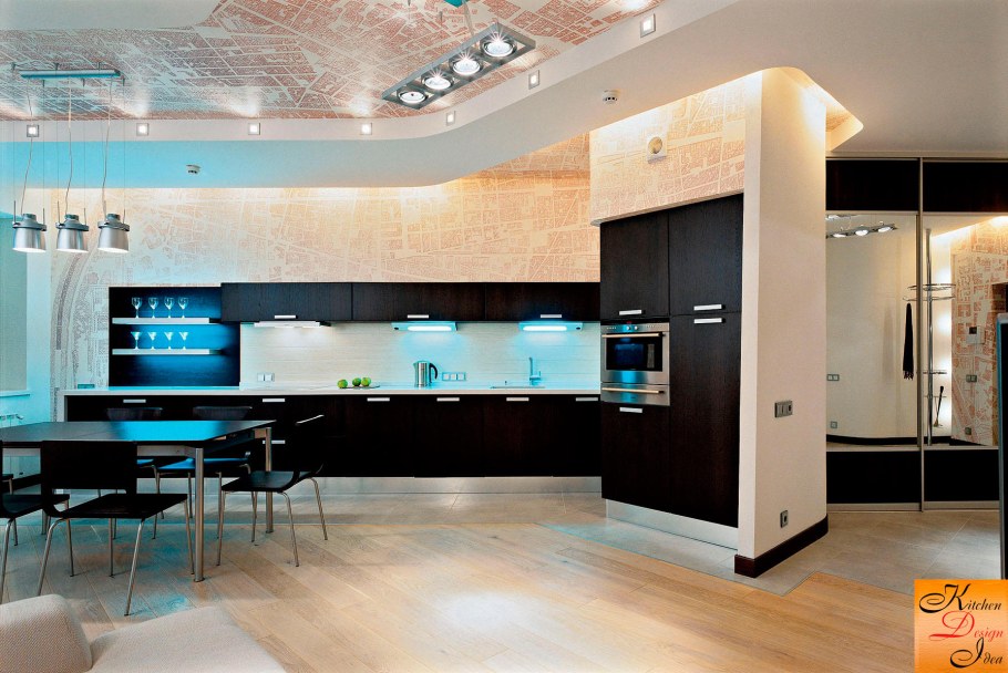 Стиль Хай-тек в интерьере кухни