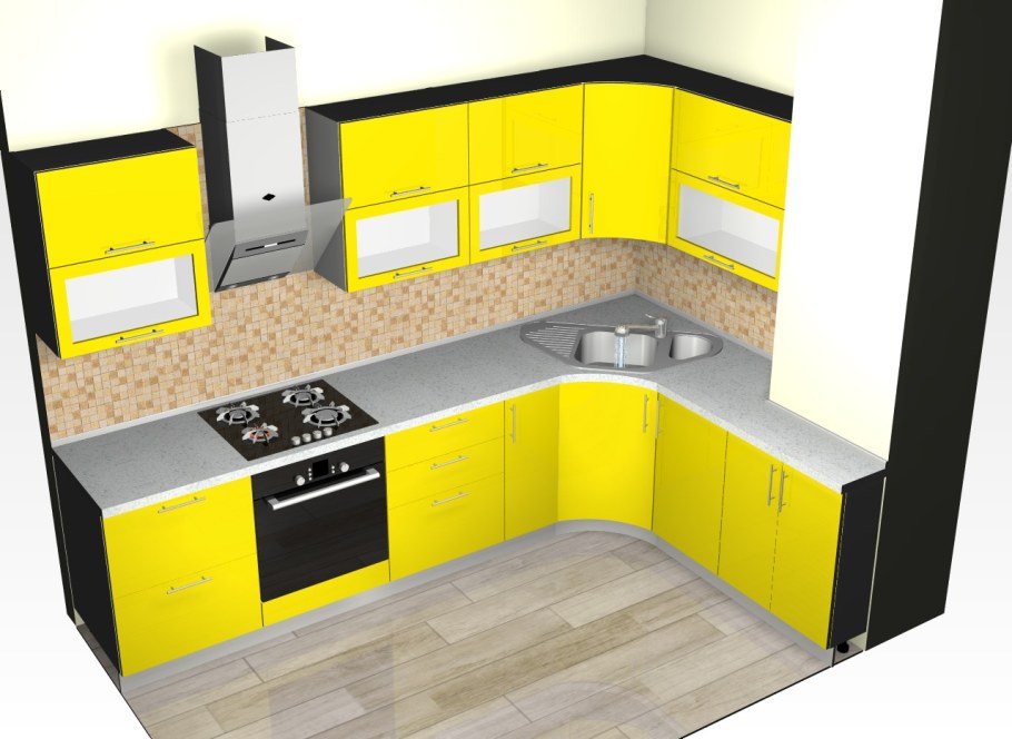 Проект кухни угловой