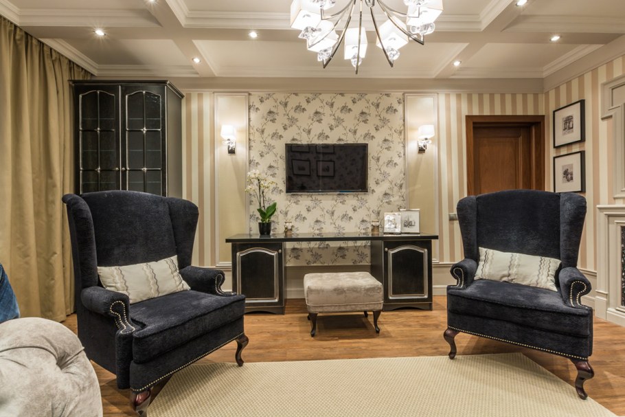 Диваны Честер в интерьере Неоклассика
