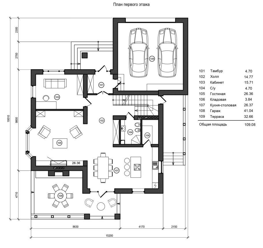 План дома чертеж с размерами