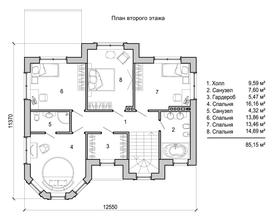 Планировка коттеджа