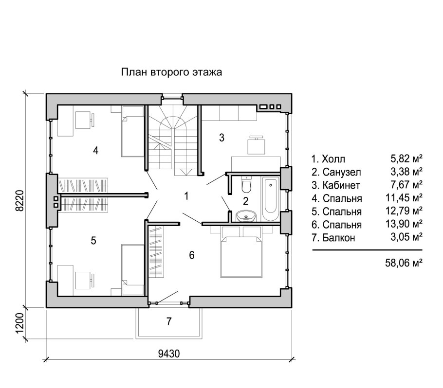 План коттеджа