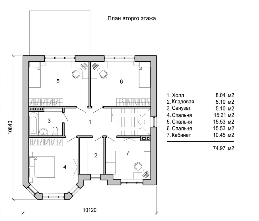 Схема одноэтажного загородного дома