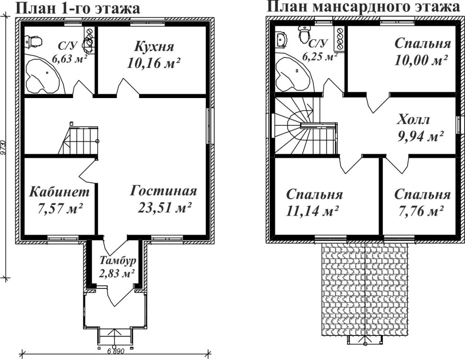 Проекты домов с размерами