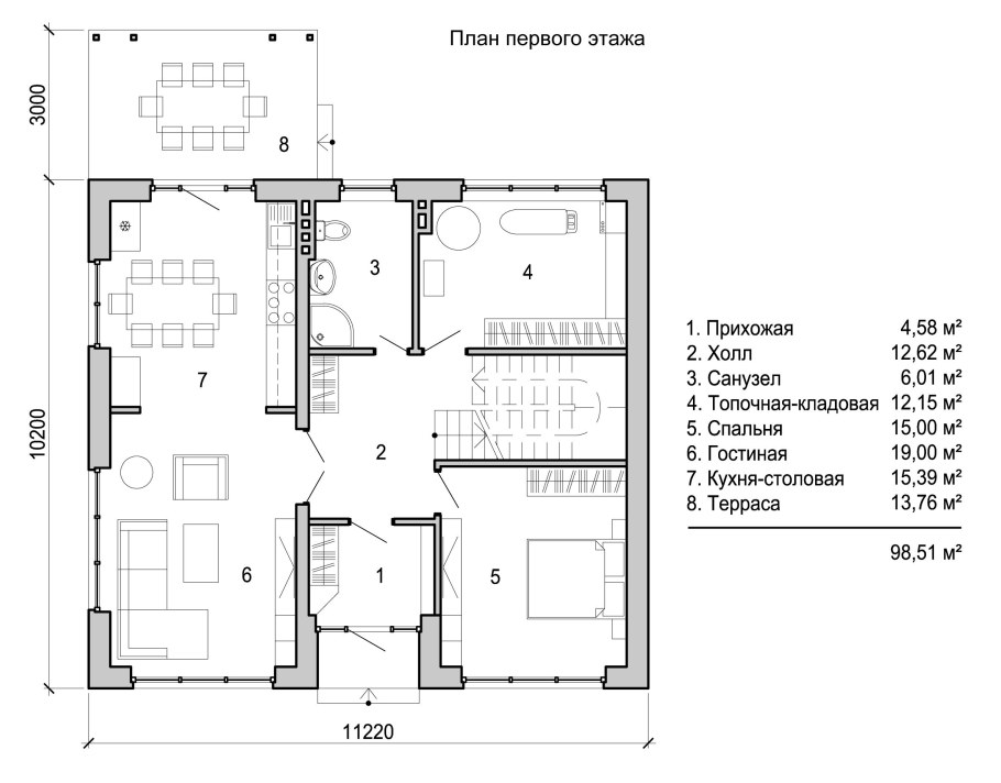 Схема 2х этажного дома бревенчатого