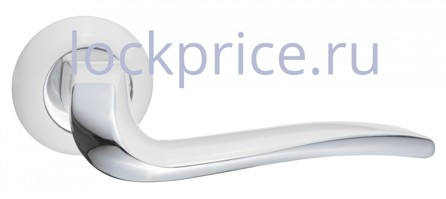 Ручка дверная "Моретти" белый хром. Renz