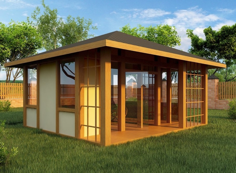 Беседки с мангалом 5на10м