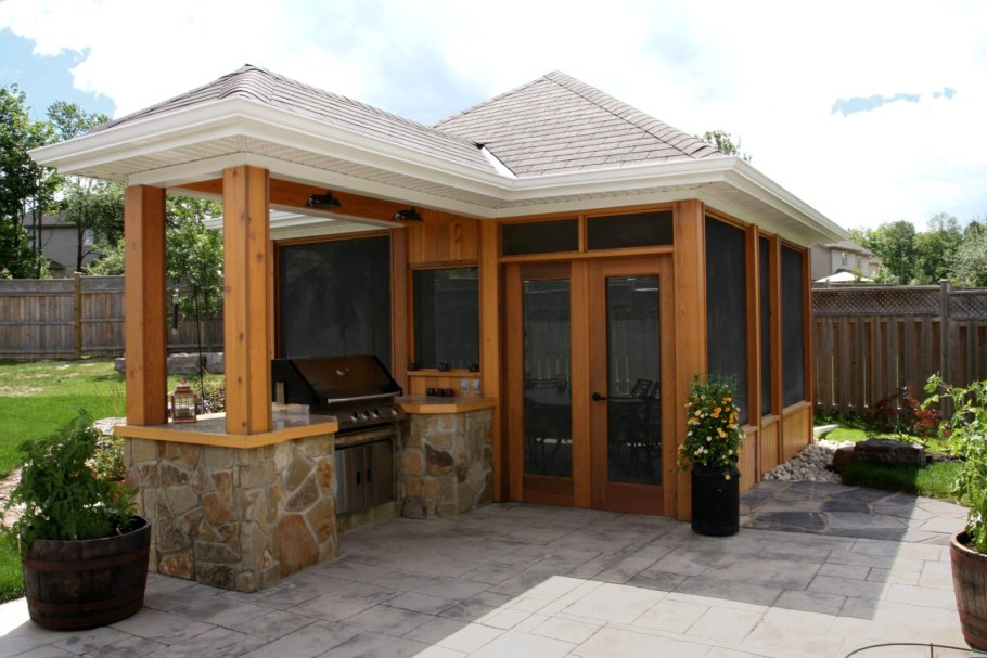 Беседки с мангалом 5на10м