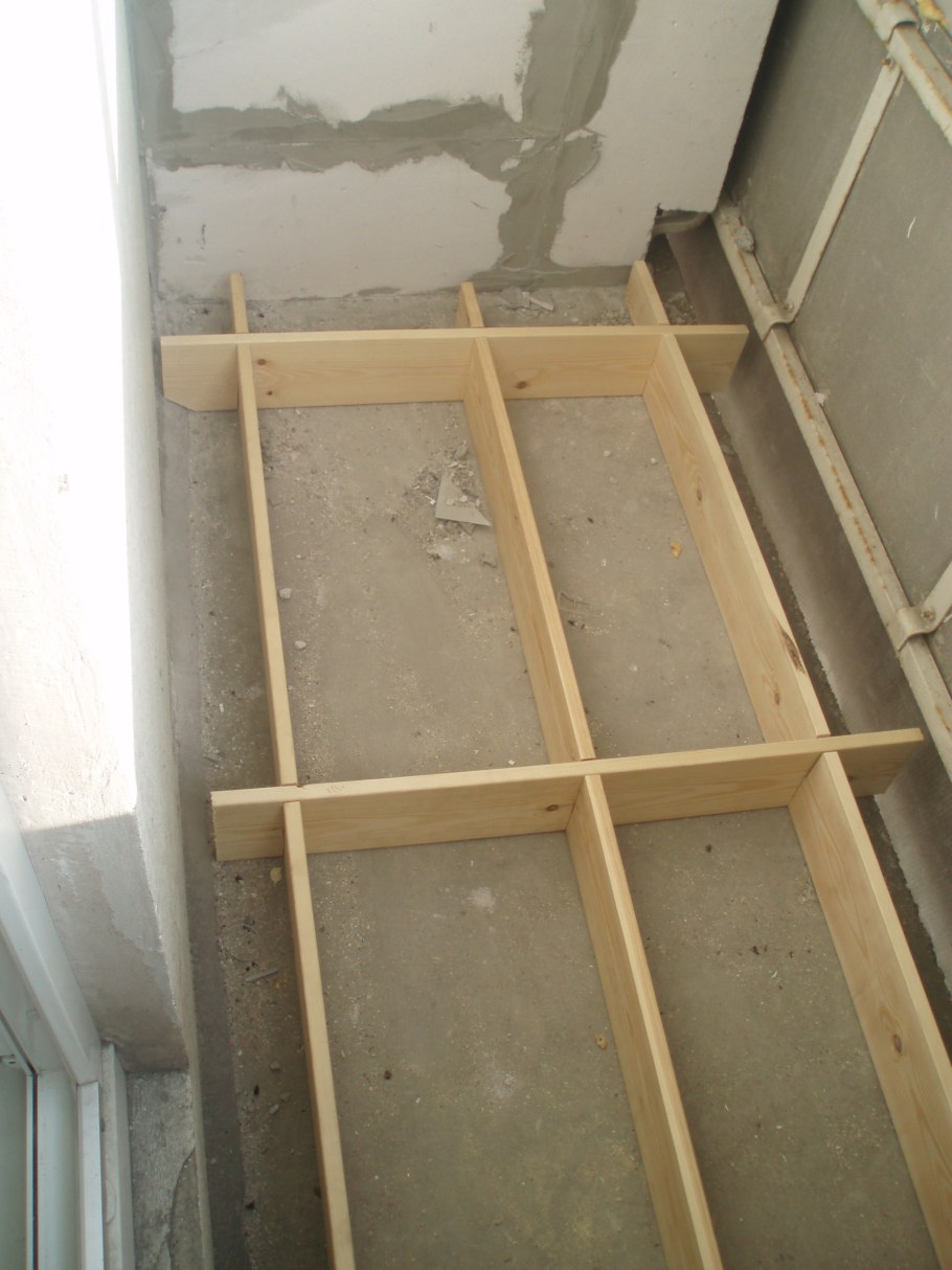 Поднятие пола на балконе