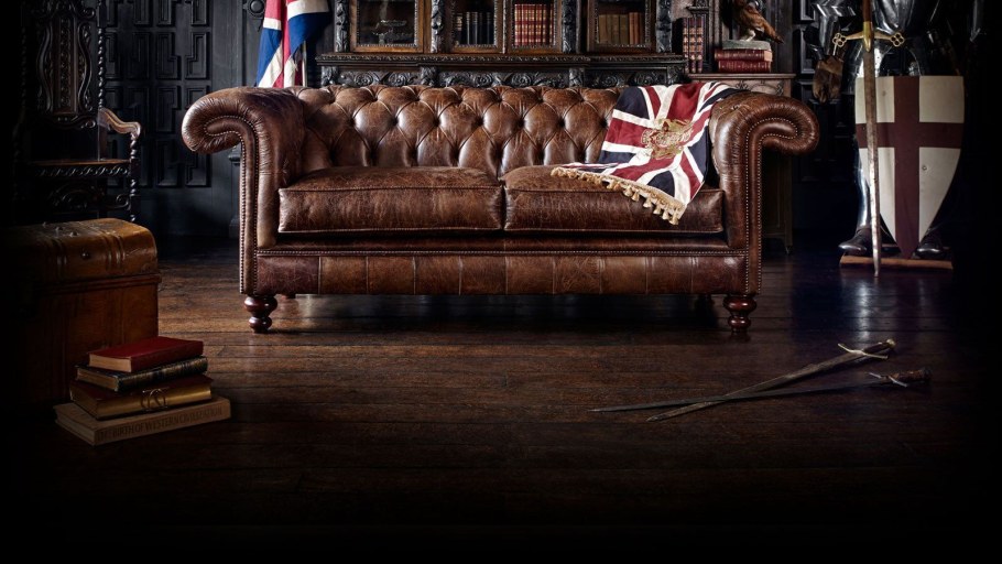 Кожаный диван Честер длфт