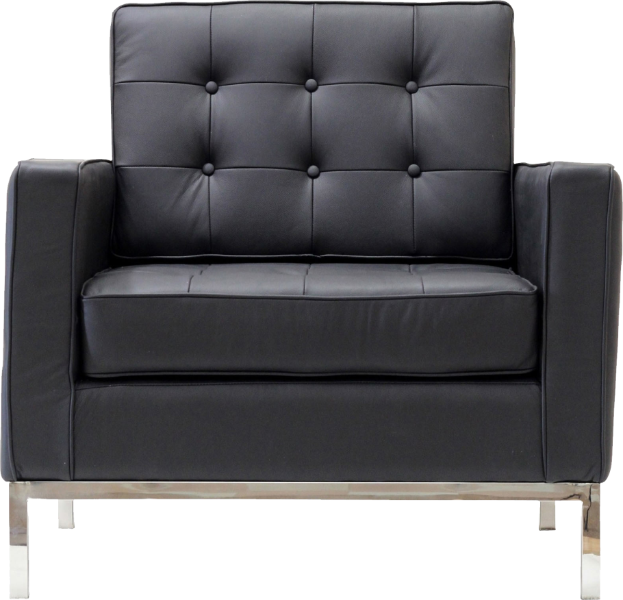 Черное кожаное кресло