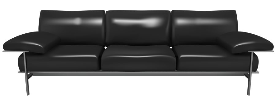 Черный диван для фотошопа