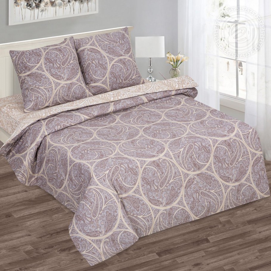 КПБ поплин-жаккард 2 СП. Миланика (графит