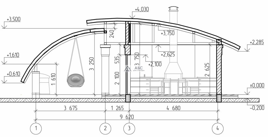 Проект беседки с барбекю чертежи с размерами