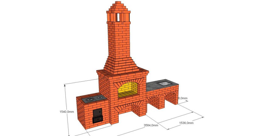 Барбекю вид сбоку